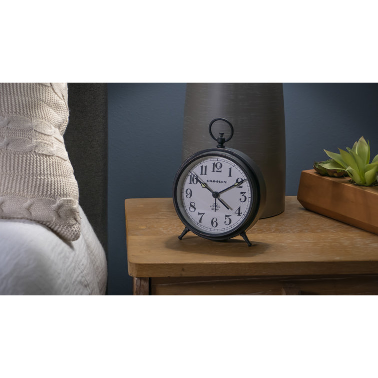 Crosley Analog Metal Quartz Alarm Tabletop Clock & Reviews Wayfair